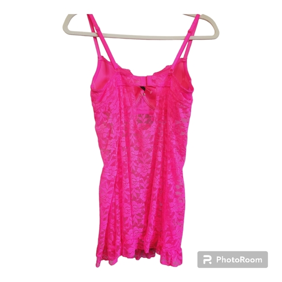 NWOT Candy Couture Hot Pink Lace Lingere - Picture 3 of 11